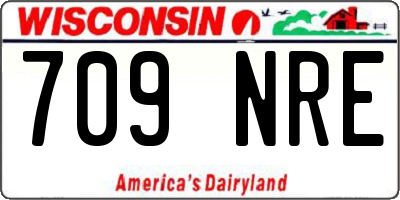 WI license plate 709NRE