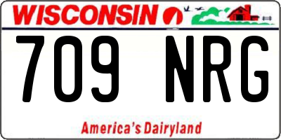 WI license plate 709NRG
