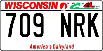 WI license plate 709NRK