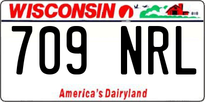 WI license plate 709NRL