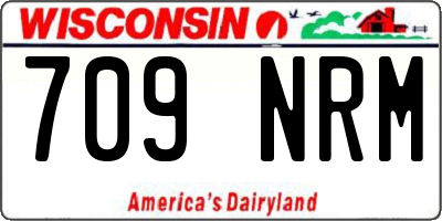 WI license plate 709NRM