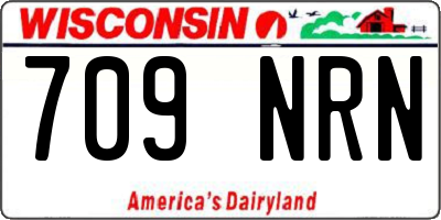 WI license plate 709NRN