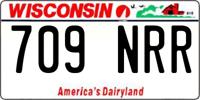 WI license plate 709NRR