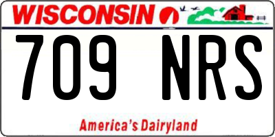 WI license plate 709NRS