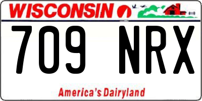 WI license plate 709NRX