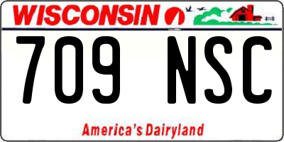 WI license plate 709NSC