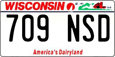 WI license plate 709NSD