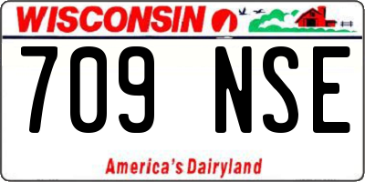 WI license plate 709NSE