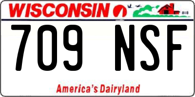 WI license plate 709NSF