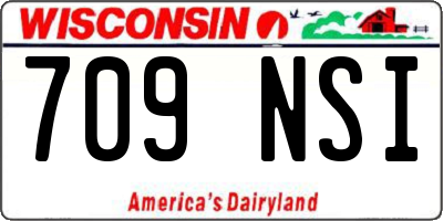 WI license plate 709NSI