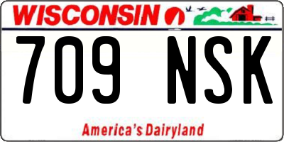 WI license plate 709NSK