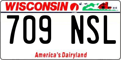 WI license plate 709NSL