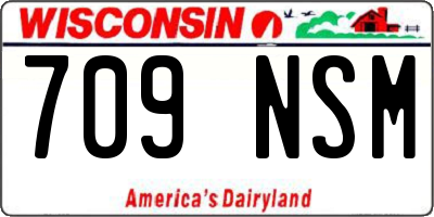 WI license plate 709NSM
