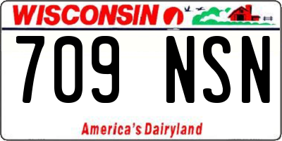 WI license plate 709NSN