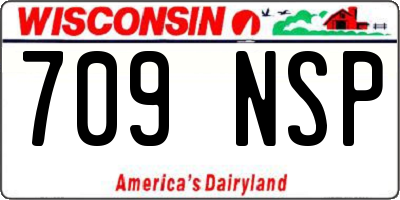 WI license plate 709NSP