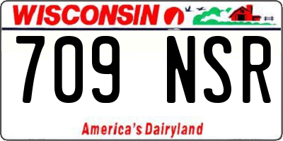 WI license plate 709NSR