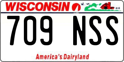WI license plate 709NSS