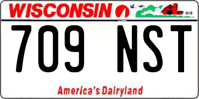 WI license plate 709NST