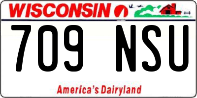 WI license plate 709NSU