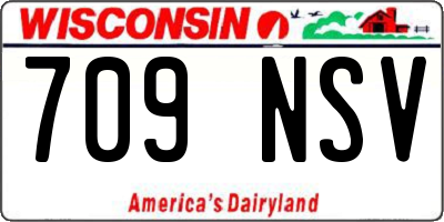 WI license plate 709NSV