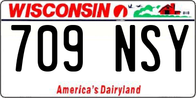 WI license plate 709NSY