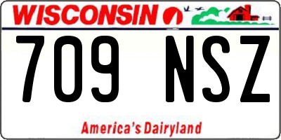 WI license plate 709NSZ