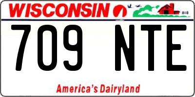 WI license plate 709NTE