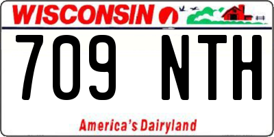 WI license plate 709NTH