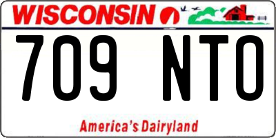 WI license plate 709NTO
