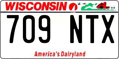 WI license plate 709NTX