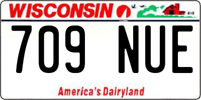 WI license plate 709NUE