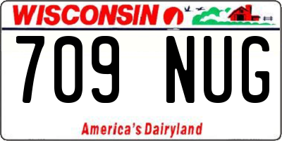 WI license plate 709NUG