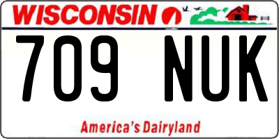 WI license plate 709NUK