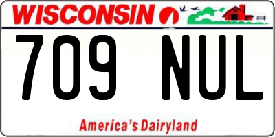 WI license plate 709NUL