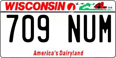 WI license plate 709NUM