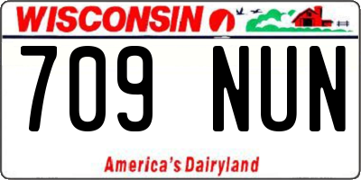 WI license plate 709NUN