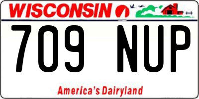 WI license plate 709NUP