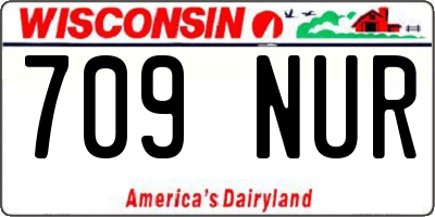 WI license plate 709NUR