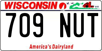 WI license plate 709NUT