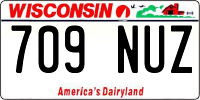 WI license plate 709NUZ