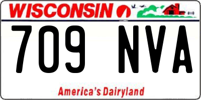 WI license plate 709NVA