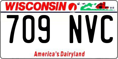 WI license plate 709NVC