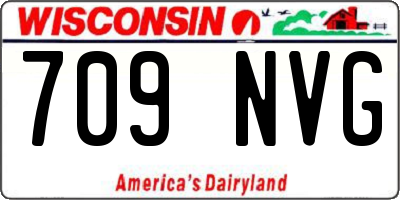 WI license plate 709NVG