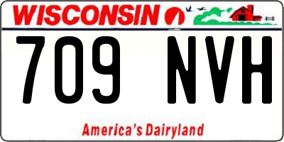 WI license plate 709NVH