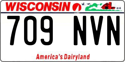 WI license plate 709NVN