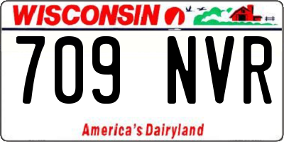 WI license plate 709NVR