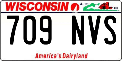 WI license plate 709NVS