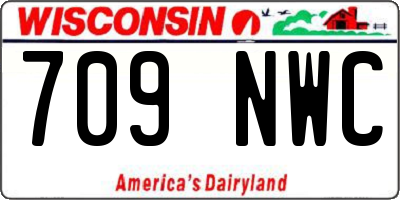 WI license plate 709NWC