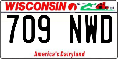 WI license plate 709NWD