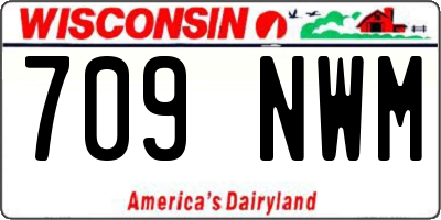 WI license plate 709NWM